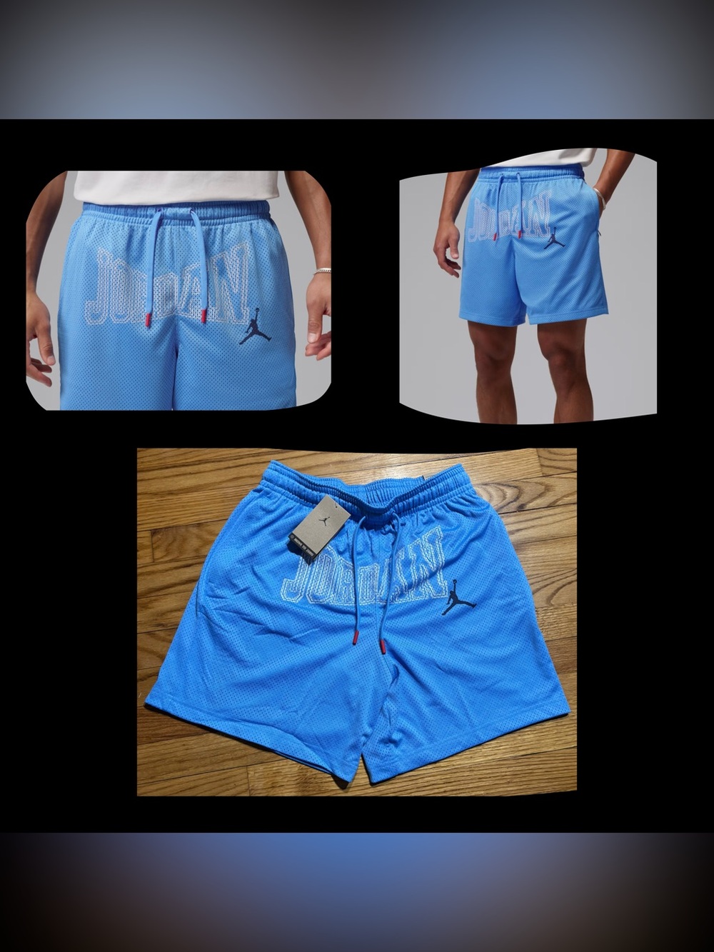 Nike Jordan Brooklyn Mesh Shorts University Blue men’s sz New